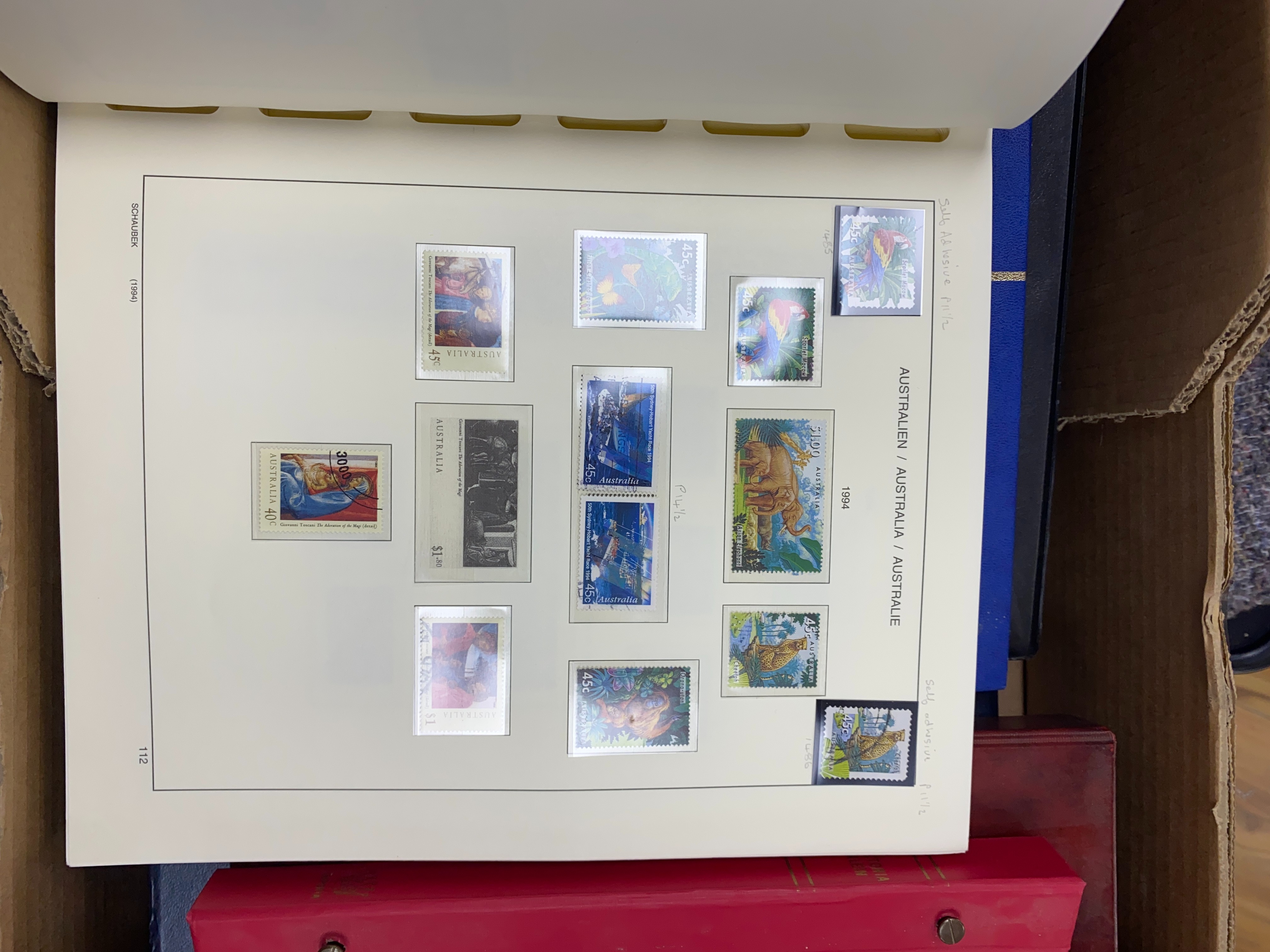 A stamp collection in albums with Great Britain including Decimal Mint, British Commonwealth, Hong Kong, India and Malaya